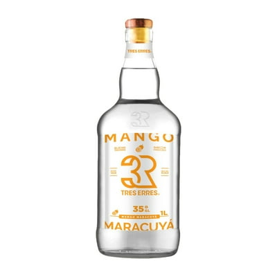 Pisco Mango Maracuyá 35° Botella 1000 Ml Tres Erres