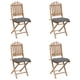 thumbnail image 3 of Juego de comedor para patio VidaXL, plegable, 5 piezas, bambú con cojines, 3 of 9