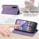 thumbnail image 3 of Funda tipo cartera con bloqueo RFID para Samsung Galaxy A26 Con tapa abatible, portatarjetas, cierre magnético, TPU y soporte Morado, 3 of 6
