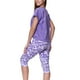 thumbnail image 3 of Pijama Capri Mujer Morado XL, 3 of 3