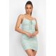 thumbnail image 1 of Vestido Mini Fruncido en la Parte Delantera Color Salvia Claro L, 1 of 5