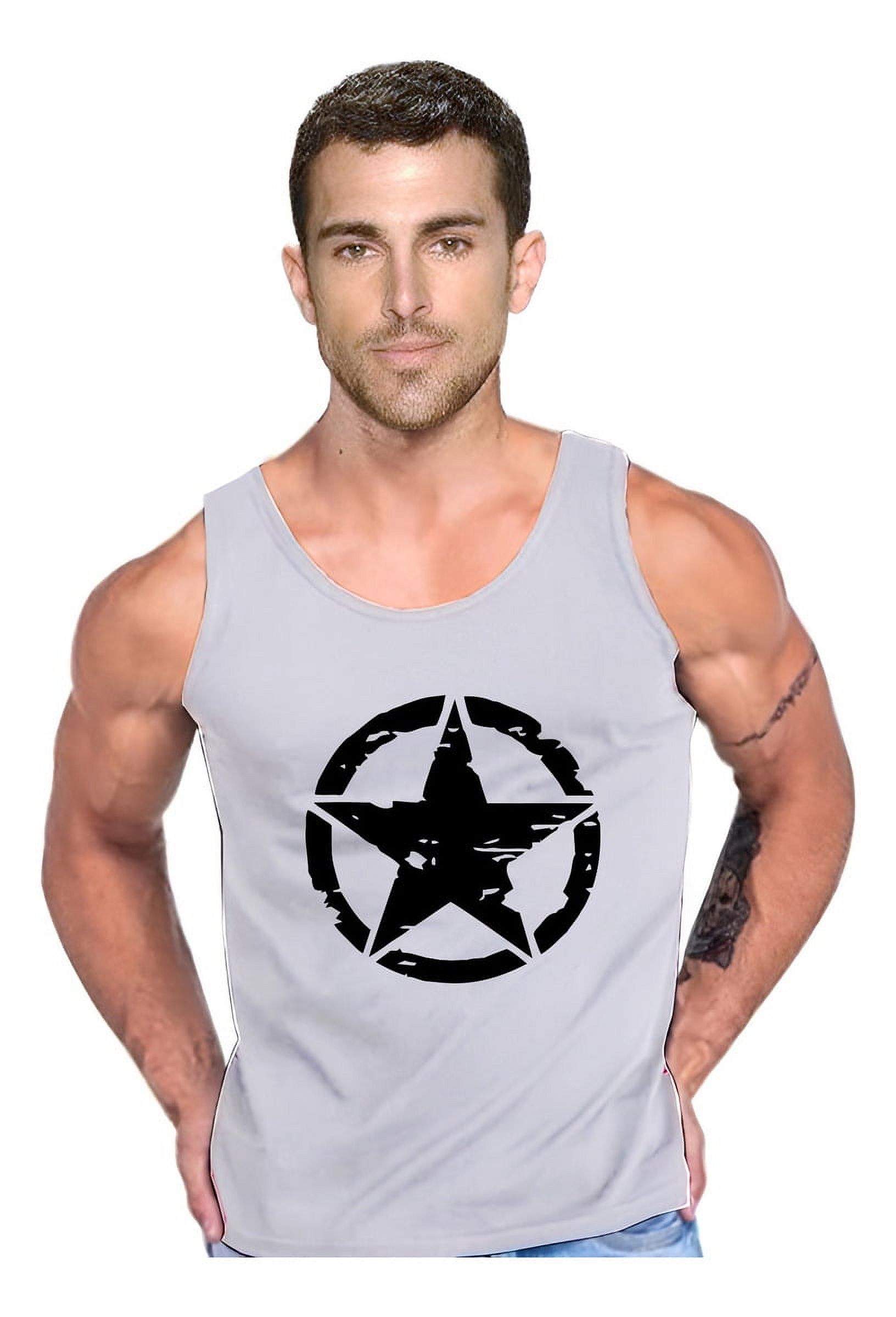 Persodesign - Polera Star Gym Musculosa Tank Pesas Crossfit Talla S Gris Hombre