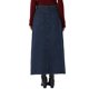 thumbnail image 3 of INSPIRE CHIC Falda de Mezclilla para Mujer de Largo Medio con Botones en Línea H Falda Larga de Jean XS Azul Oscuro, 3 of 6