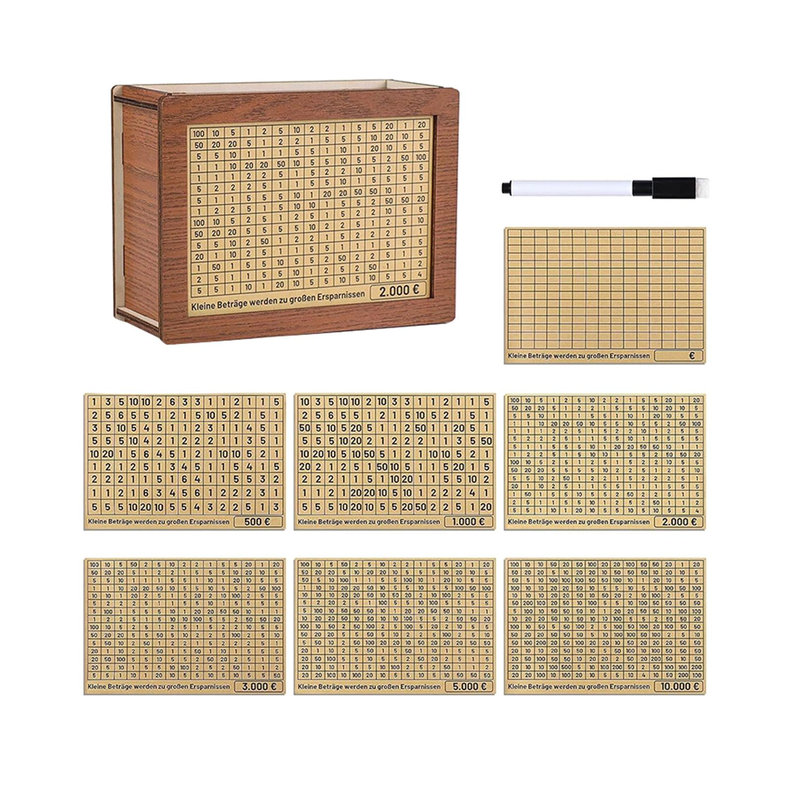 Bothyi - Hucha De Madera Con Marcador, Almacenamiento De Dinero Artesanal Para Adultos, Recuerdo De Fiesta Infantil