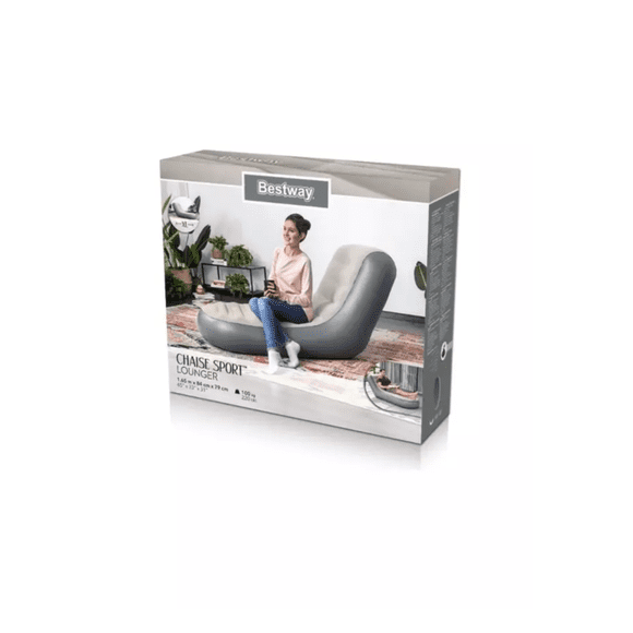 Sillón Inflable Bestway Lounger 165x84x79 cm | Reclinable, Cómodo y Resistente hasta 100 kg