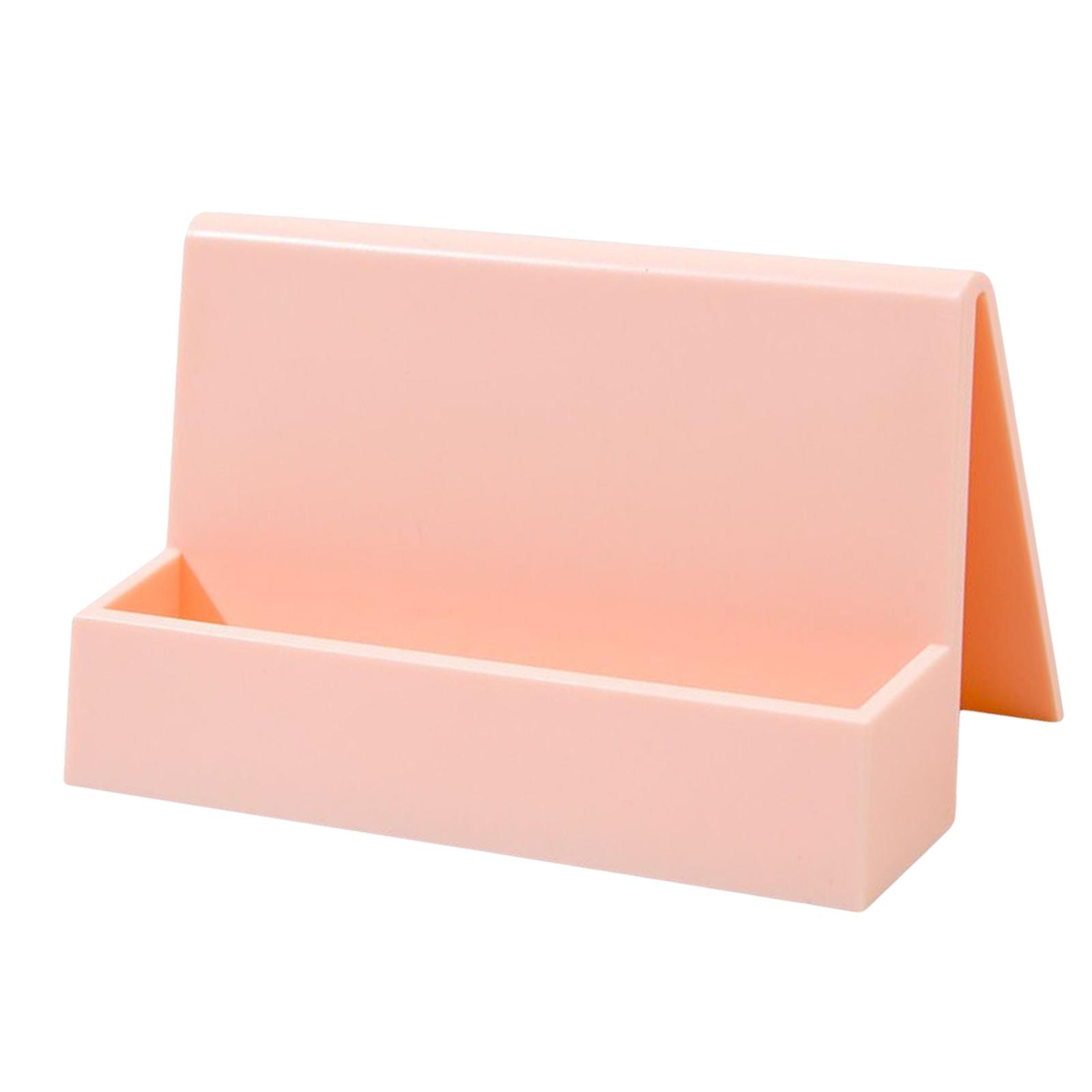 Ioensy - Estante Para Tarjetas De Nombre, Suministros De Oficina Duraderos, Resistente Para Escritorio De Encimera, Color Rosa