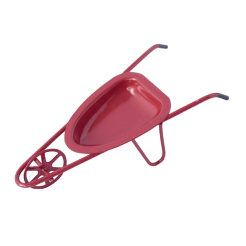 Magideal - Carro De Jardín En Miniatura Con 1:12, Juguete Para Juego De Imitación Para Niños, Carrito De Patio Pequeño Para Jardín De Hadas, Proyectos Rojo