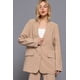 thumbnail image 1 of Blazer Fashnzfab Manga Larga Taupe, 1 of 5