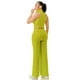 thumbnail image 2 of Conjunto De 2 Piezas Con Top Sin Mangas Cintura Elástica Cremallera Ancha Frontal Y Pantalones Color Lima (para Mujer), 2 of 4