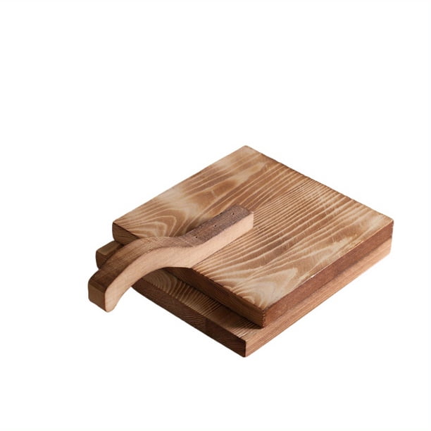 1pc Wooden Manual Dough Press Roller, Corn Tortilla Dumpling Skin Bun Skin Press Mold, Kitchen Baking Pastry Maker, Press Board Noodle Machine Tool, Kitchen Tools