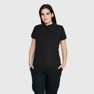 Jayson - Polera Pique Mujer 80/20 M/C Negro Xxl