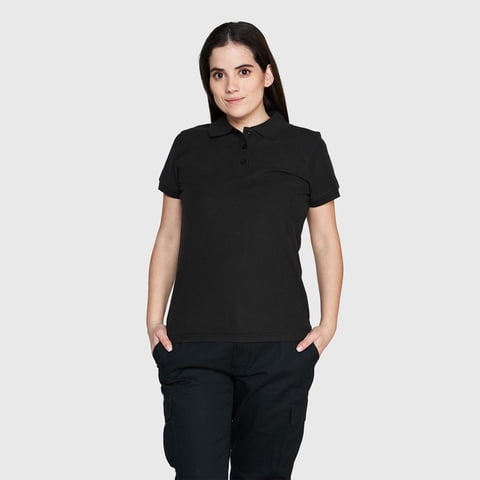 Jayson - Polera Pique Mujer 80/20 M/C Negro S