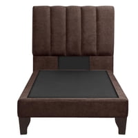 Vitelio - Cama Europea Plaza Y Media Marron