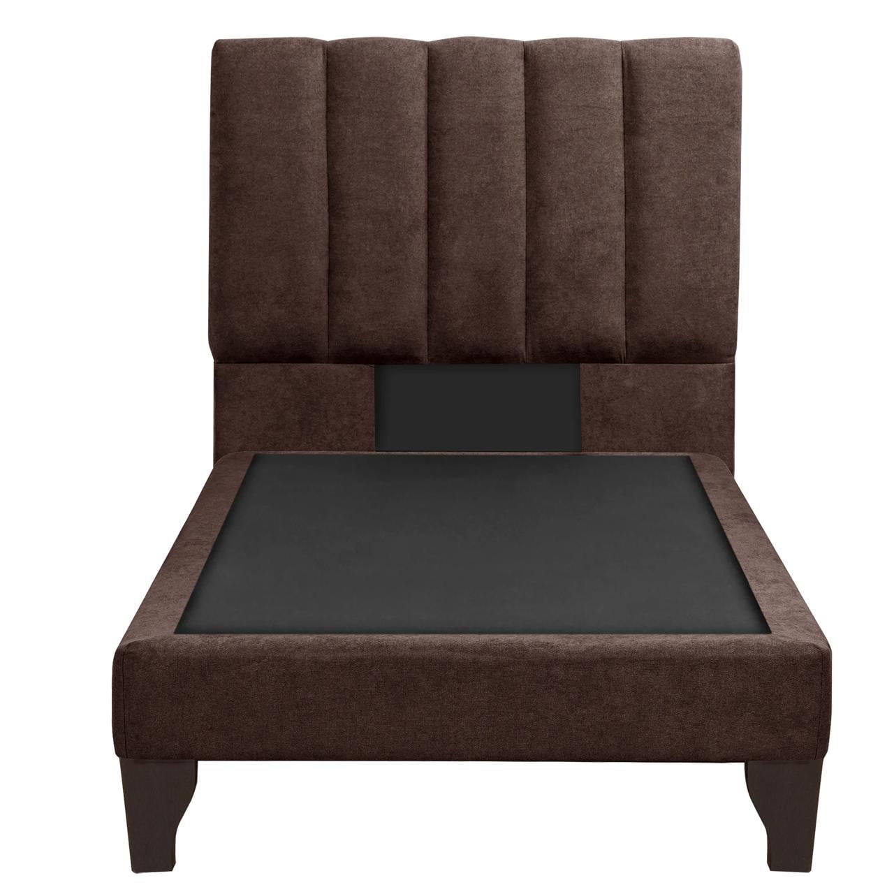 Vitelio - Cama Europea Plaza Y Media Marron