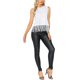 thumbnail image 2 of INSPIRE CHIC Tops de Fiesta para Mujeres con Flecos de Lentejuelas sin Mangas Cuello Redondo Camisetas Brillantes XL Blanco, 2 of 5