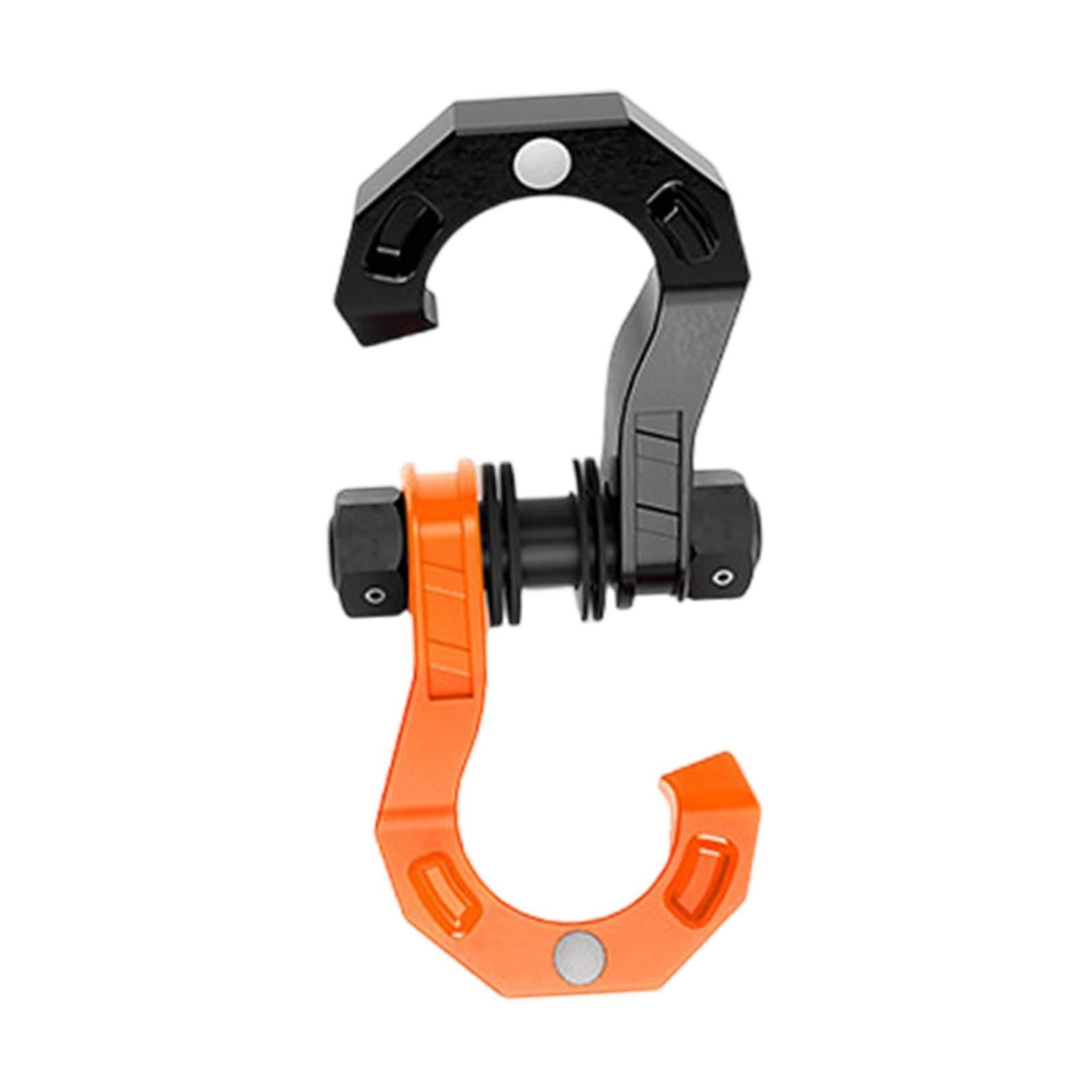 Ioensy - Accesorios De Grillete Dividido Con Anillo En D, Piezas De Repuesto, Grillete De Cabrestante De Remolque Premium, Negro Y Naranja