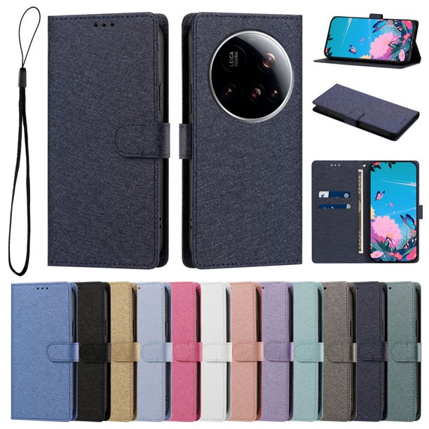 Cartera Funda para Xiaomi 15 Ultra Carga Inalámbrica, Azul Marino