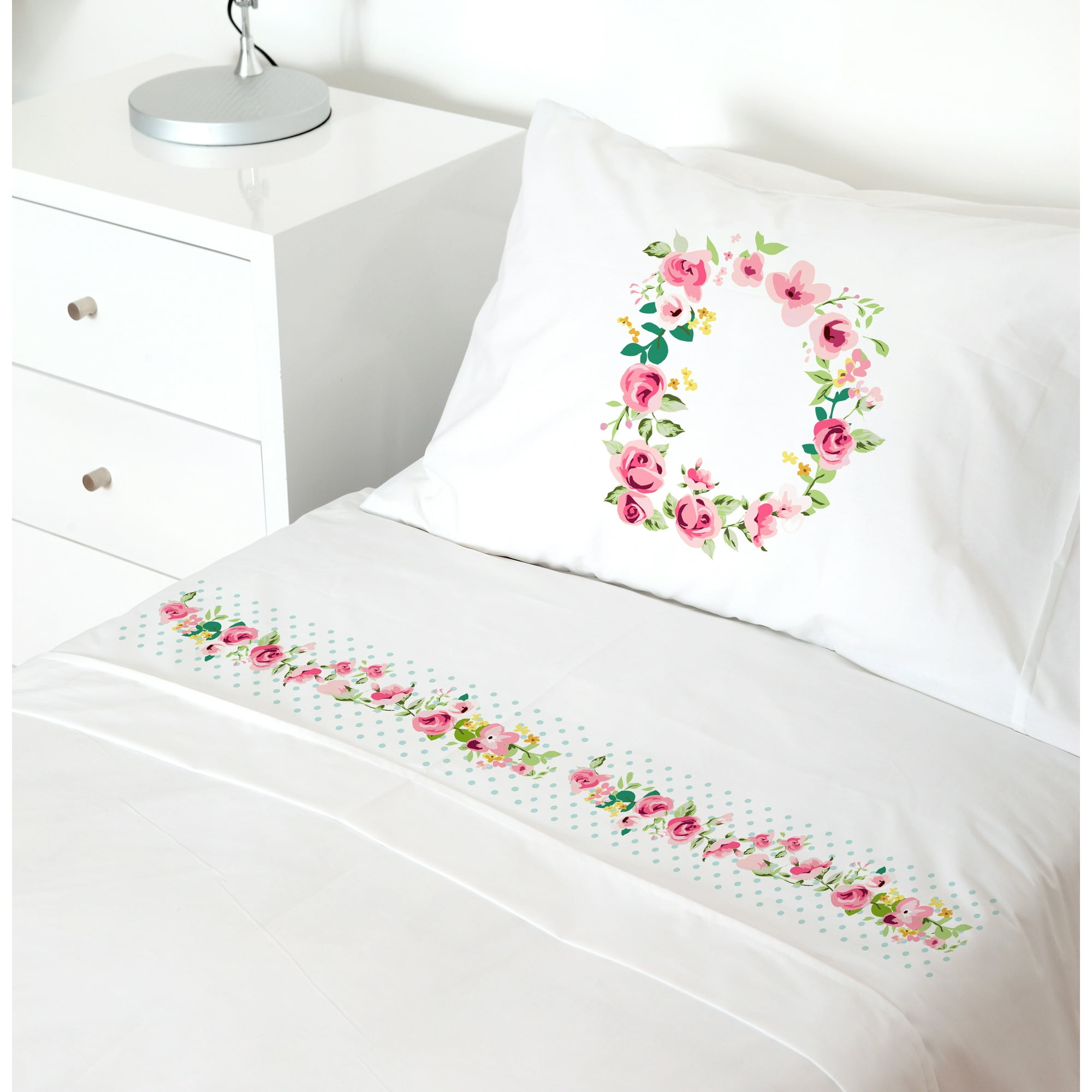 Tuyo Print - Juego De Sábanas 1,5 Pl Letras Vintage D