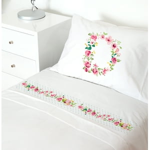 Tuyo Print - Juego De Sábanas 1 Pl Letras Vintage D