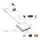 thumbnail image 2 of Adaptador hub 3 en 1 USB tipo C a USB-C HDMI USB 3.0 4K, 2 of 3