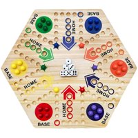 Bothyi - Juego De Mesa De Mármol De Doble Cara, Juego De Mesa De Madera De Vía Rápida Para Fiesta De Adultos