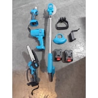 Movi - Kit De Jardineria 6 En 1, Orilladora, Tijera, Mini Motosirrea, Sopladora,2 Corta Setos Y Brazo Telescopico