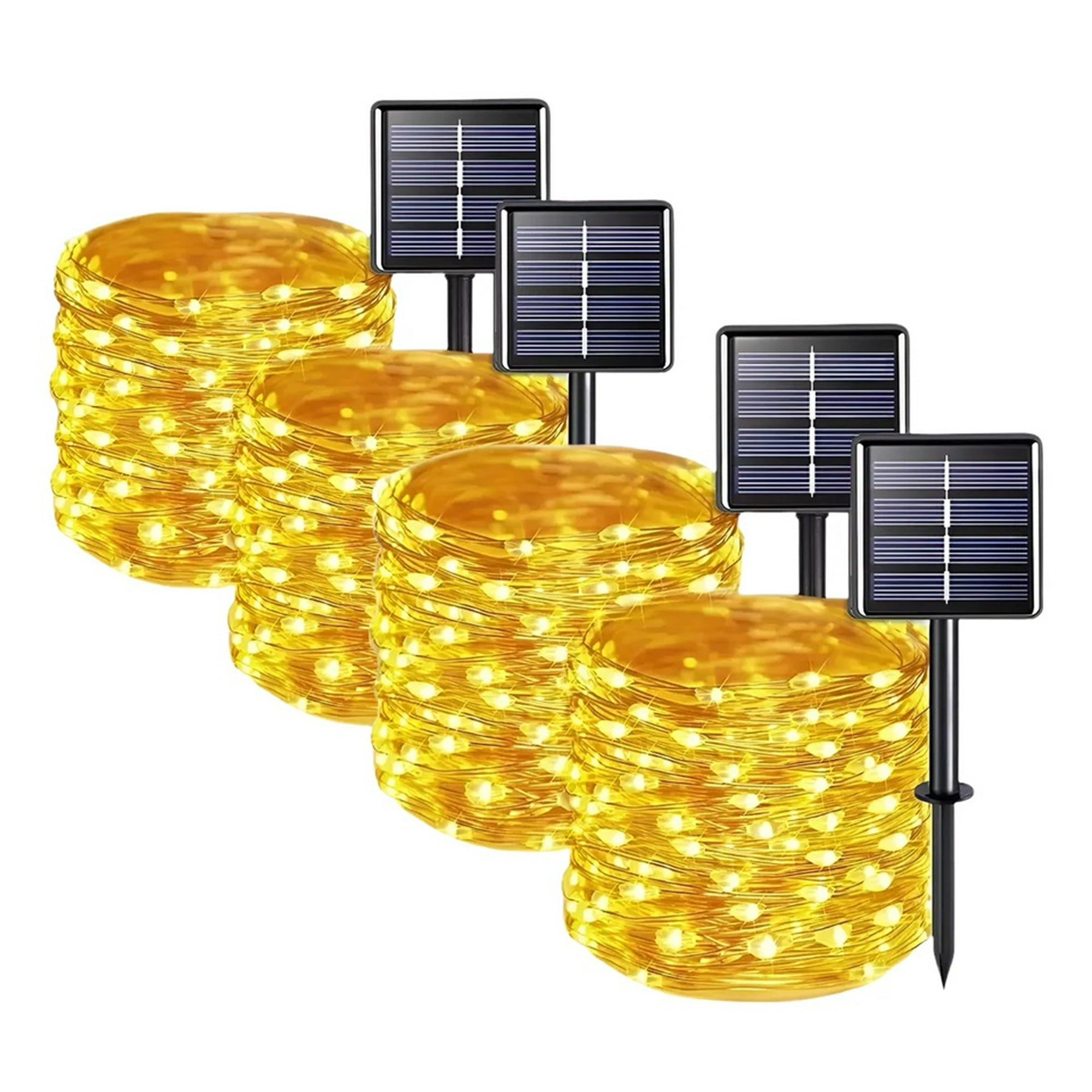 Genérico - X4 Luces Hadas Navidad Guirnalda Luz Hada Luces Solares 20m