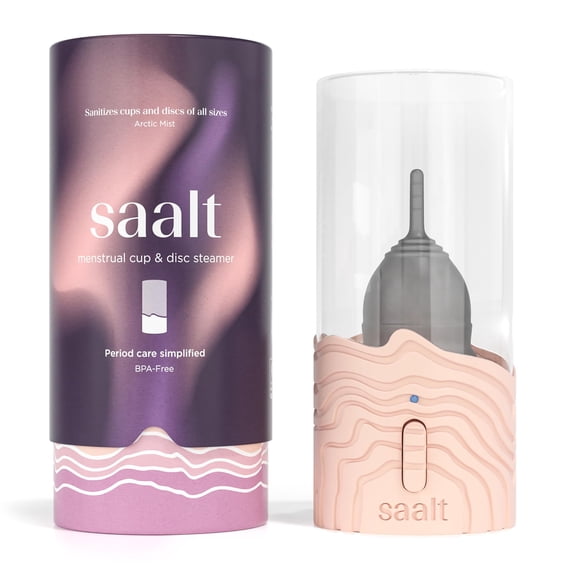 Vaporizador para vasos menstruales con sal, desinfectante para vasos y discos