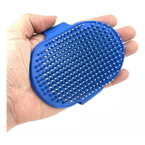 Defensor Forever - Cepillo Para Mascotas, Perros, Gatos Tipo Manopla Adaptable. Azul