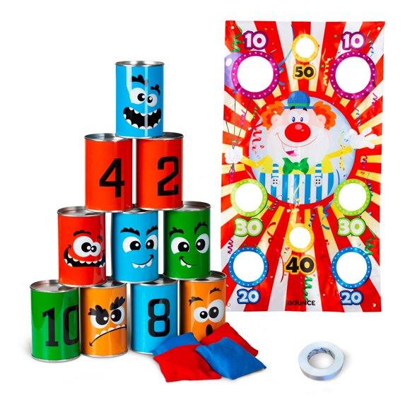 Set de juego New Bounce Puf Can Toss Carnival Outdoor Kids