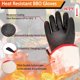 thumbnail image 2 of Guantes para barbacoa Jenpos, resistentes al calor, resistentes al calor, impermeables y con gancho en forma de S, 2 of 7