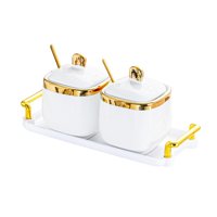 Bothyi - Condimento Recipiente De Contenedor De Especias De Almacenamiento De Alimentos Nórdicos Para Fiestas 2 Jarro Oro