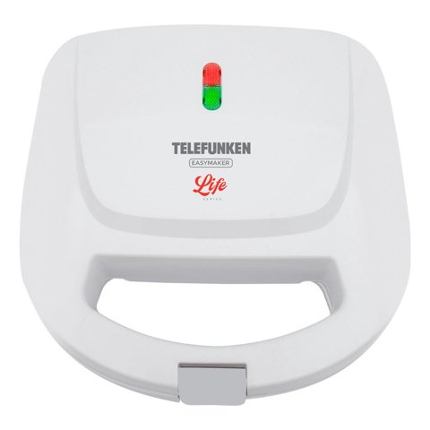Telefunken - Sandwichera Antiadherente 2 Panes Color Blanco