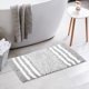 thumbnail image 5 of REGALWOVEN Alfombra de Baño, Alfombra de Baño de Microfibra Extra Suave y Absorbente, Alfombra de Piso Antideslizante con Rayas Esponjosas Gris 20" x 32", 5 of 5
