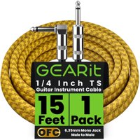 Cable De Instrumento Gearit 4.5 M Ángulo Recto A Recto 1/4""