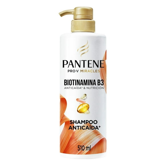 Shampoo Pantene Anticaída+ Biotinamina B3 Para Cabello Débil, 510 ml