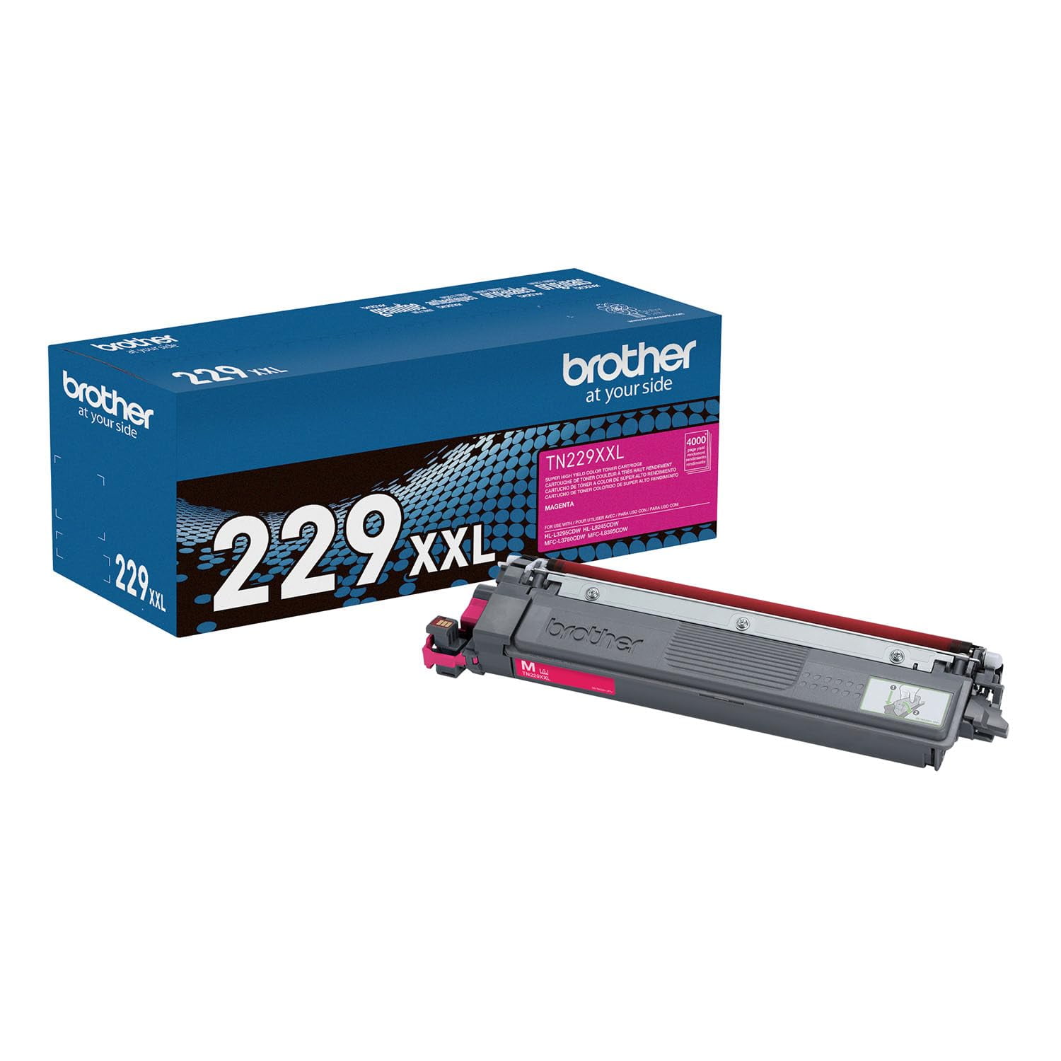 Cartucho de tóner para impresora Brother TN229XXLM Magenta | Lider