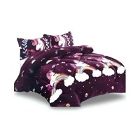 Genérico - Cobertor De Invierno Diseño Unicornio Con Arcoiris Plush Con Chiporro Plaza Y Media S41