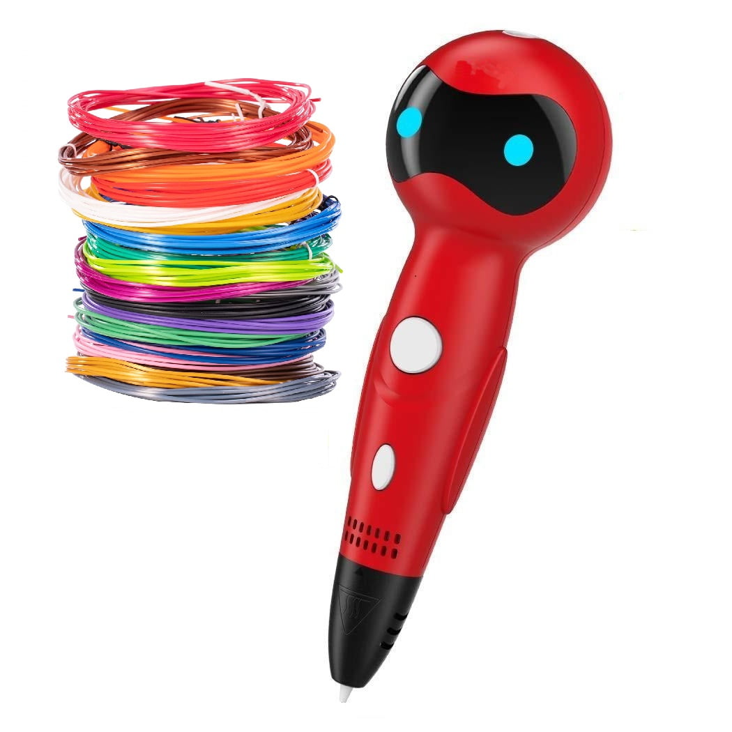 Castletec - Lápiz Impresora 3d Robot Sm-04 Con 54 Mts De Filamentos - Rojo