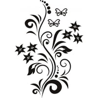 Rienda Libre Graphics - Decomural Butterfly Flower Vine Ws-18583