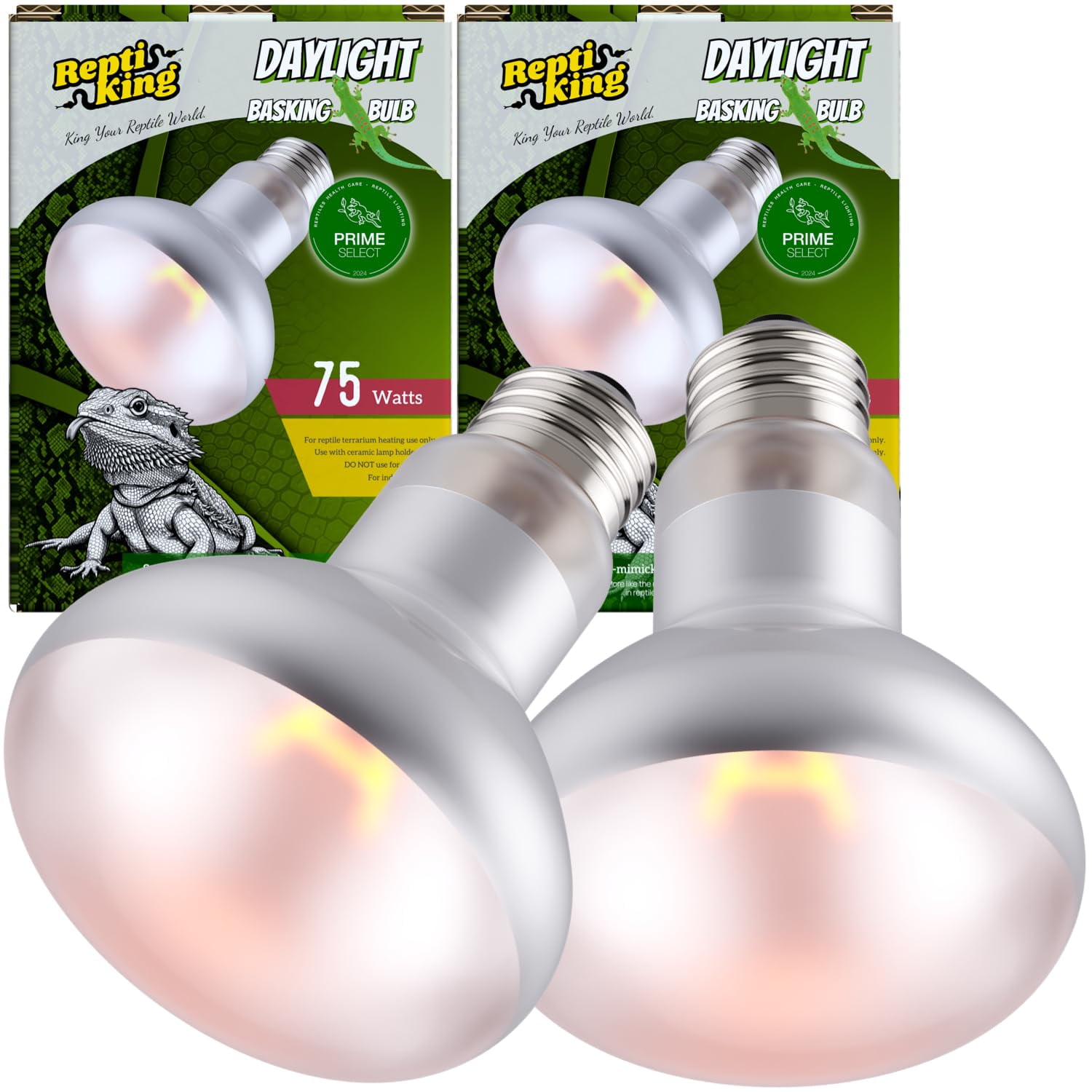 Bombilla de calor ReptiKing 75 W (2 unidades) luz diurna 120 V
