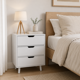 thumbnail image 2 of Velador Mari 3 Cajones Blanco Moderno para Dormitorio, 2 of 8