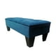 thumbnail image 2 of Banqueta Baul HVM Azul Marino Felpa, 2 of 3