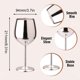thumbnail image 3 of Copas para vino TJ, juego de 2, acero inoxidable, 500 ml, 3 of 7