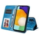 thumbnail image 2 of Funda tipo cartera FOXDOCK para Samsung Galaxy A13 5G , diseño girasol en relieve, cuero PU, cierre magnético, soporte y tarjetero, 2 of 5