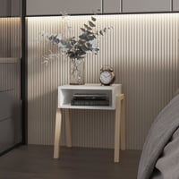 Tuhome - Velador Pinetti 50,6X46X36,9 Cm Blanco Y Crudo