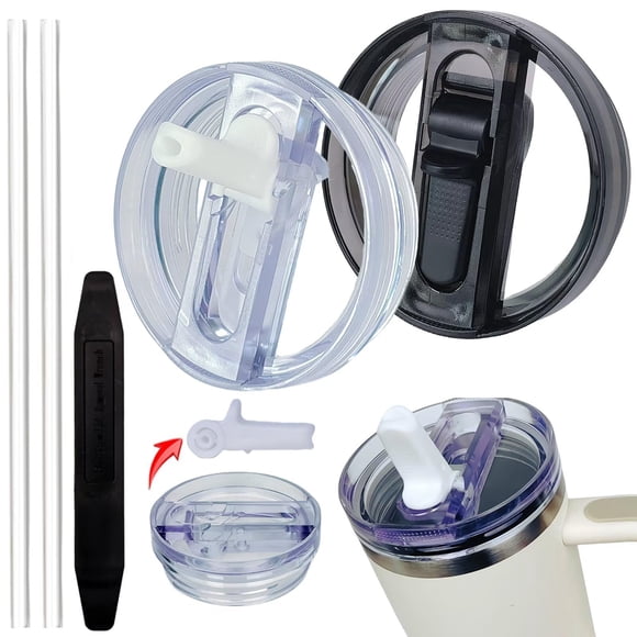 Tapa para vaso térmico HWHIEUAIK 1,2 L con pajilla abatible – Pack de 2