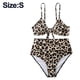 thumbnail image 2 of Conjunto de bikini de guepardo para mujer, traje de baño de dos piezas con lazo ajustable y corte alto, 2 of 5