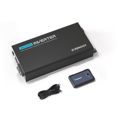 Inversor De Corriente Renogy Puh 3000W De Onda Sinusoidal Pura Con Ups De 12 V