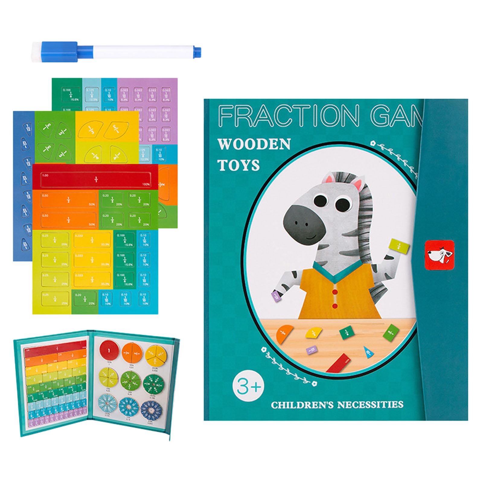 Magideal - Fracción Para Niños Aprendizaje De Juguetes De Matemáticas Juguete Educativo